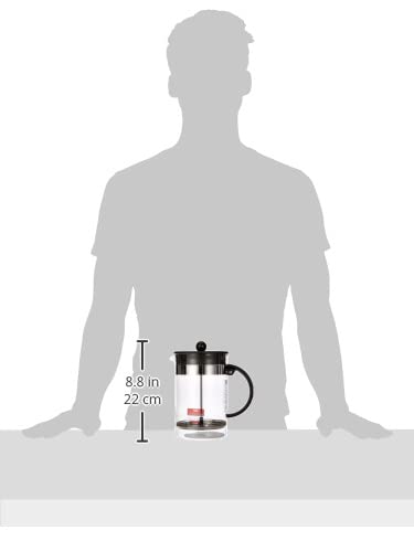 Bodum Bistro Nouveau Cafetière à Piston Noir 1,5 L pour Hommes et Femmes à la Casa ou au Bureau
