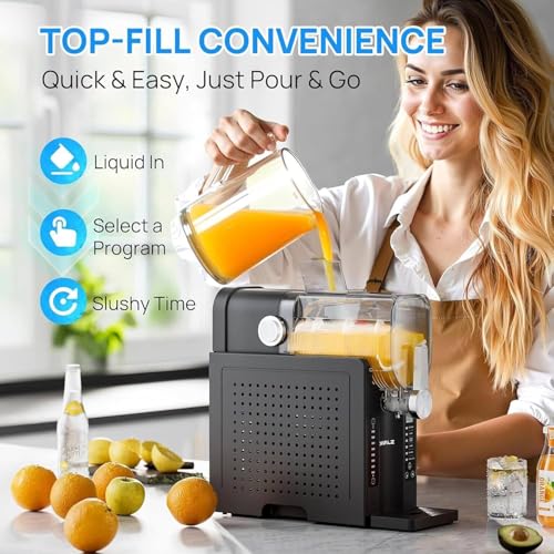 ZIXIAOS Machine à Glaces Maison Sans Glaçons - Écran LED, 6 Programmes Prédéfinis, Autonettoyante | Machines à Glaces | 